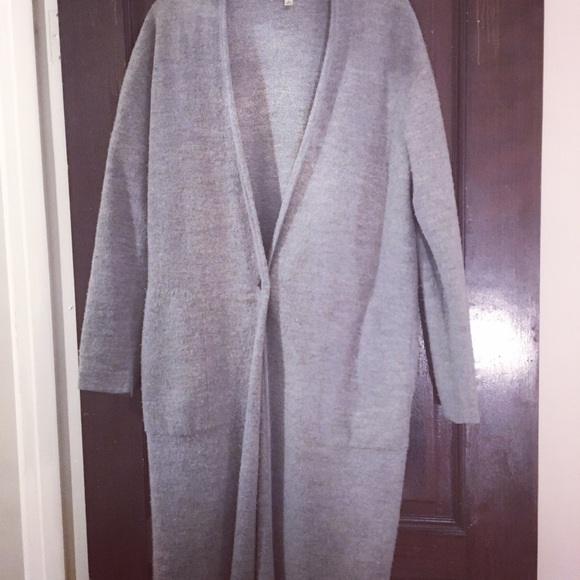 Uniqlo Gray Wool Sweater Jacket - Picture 2 of 4